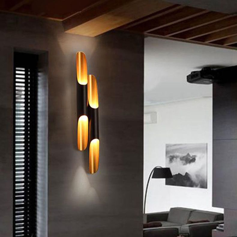 Moderne einfache lineare Wandmontage 1-Licht-Aluminiumwandlampe für Wohnzimmer