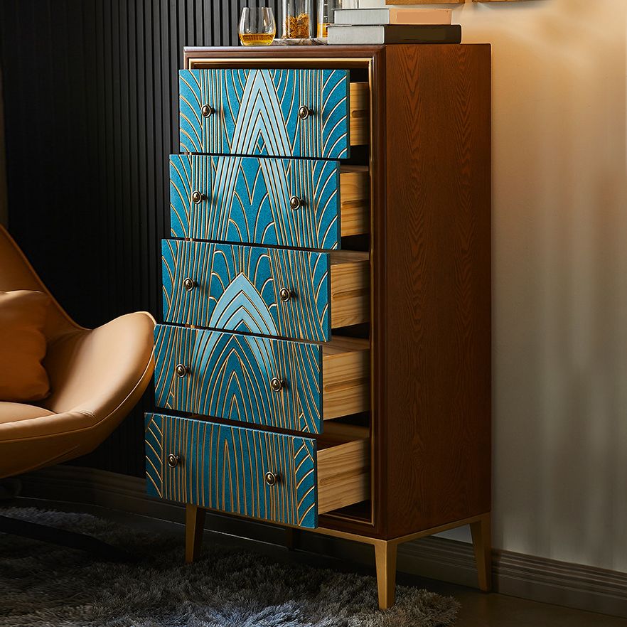 Classic Glam Storage Chest Solid Wood Dresser , 15.21 Inch Width