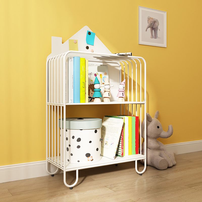 Open Back Bookshelf Scandinavian Etagere Bookcase with Shelves