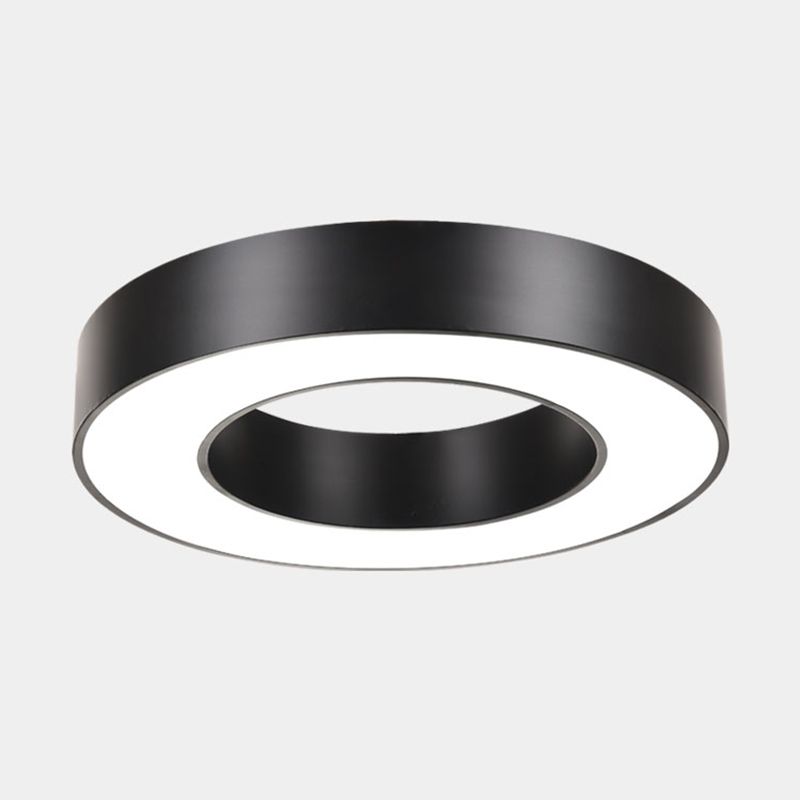Geometric Shape Ceiling Mounted Fixture Minimalist Metal LED Flush Mount Light for Office