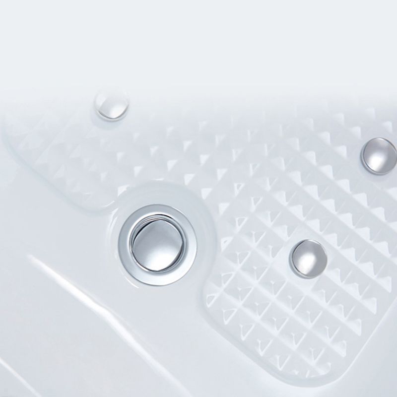 Small Tub Modern Soaking White Acrylic Bathroom Back to Wall Bathtub