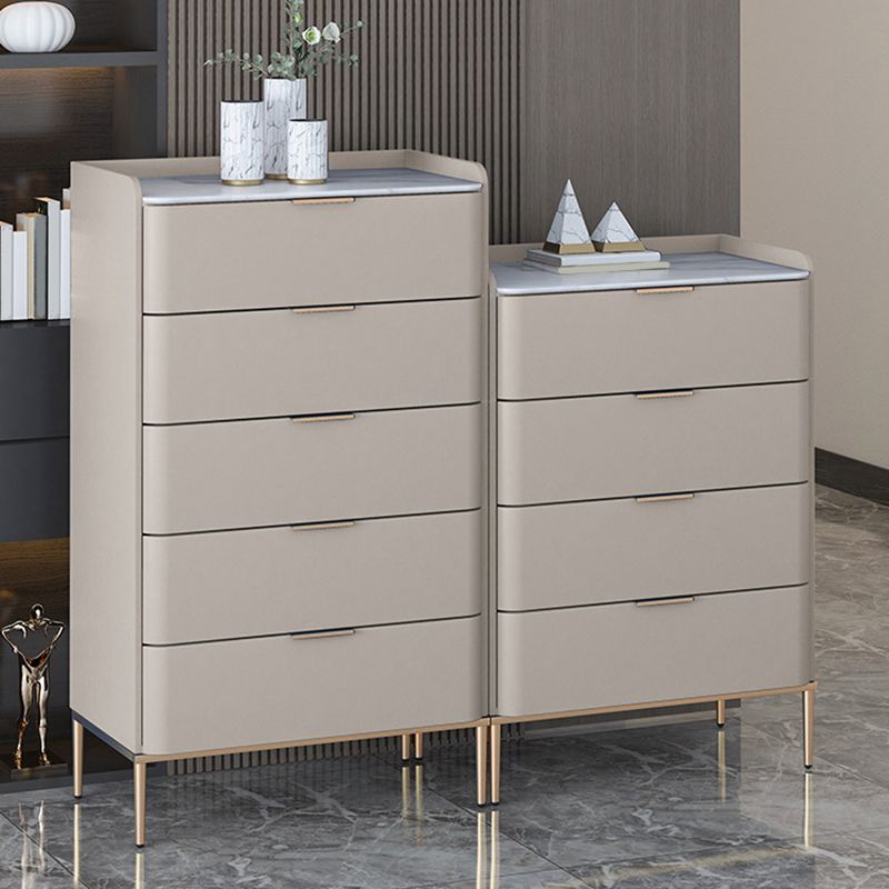 Glam Stone Storage Chest Bedroom 15.7" Wide Vertical Chest with Drawers