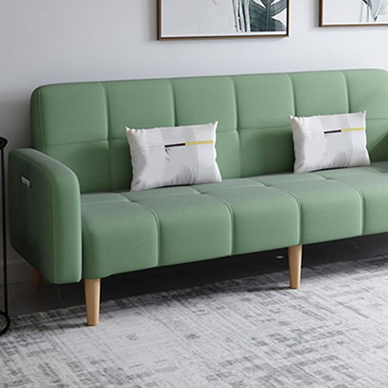 29.92" High Linen Sofa Stain Convertible Sofa with Biscuit Back