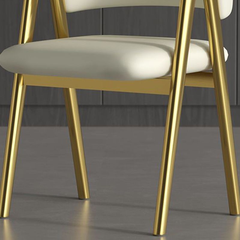 Glam Style Arm Chair 19.3" Wide Open Back Dining Side Chair Set