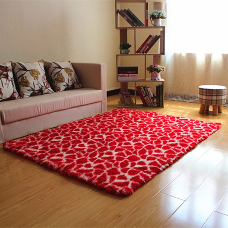Stylish Leopard Print Rug Multicolor Comfort Rug Fluffy Stain Resistant Washable Anti-Slip Carpet for Home