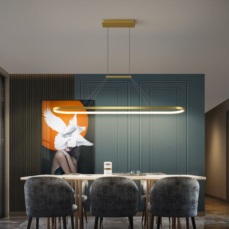 Geometrisch eilandverlichting Idee Moderne metalen hangluchting