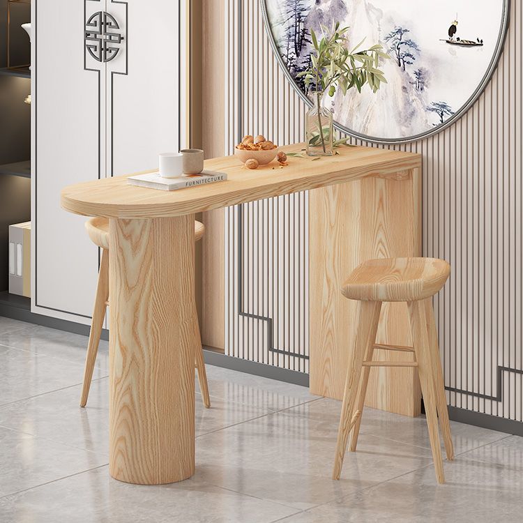 Solid Wood 1/2/3/5 Pieces Pub Dining Set Modern Indoor Table and Stool Set