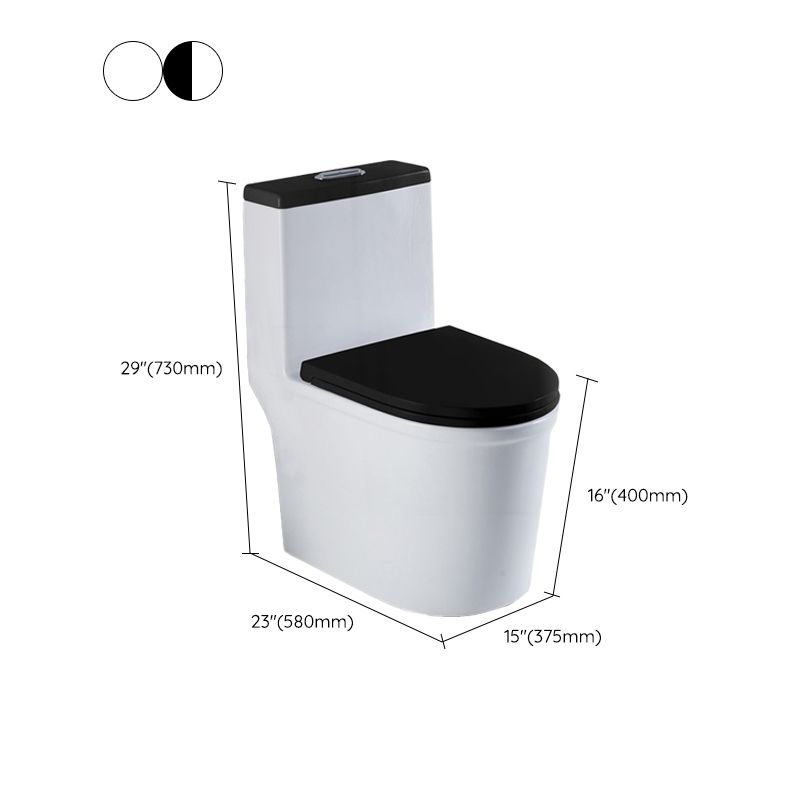 Skirted Toilet Traditional Floor Mount One-Piece Toilet with Slow Close Seat
