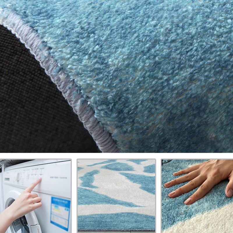 Casual Marble Print Rug Contemporary Simplicity Area Rug Polypropylene Washable Rug for Living Room