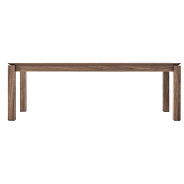 Mesa de comedor rectangular Mesa fija moderna de madera maciza con 4 patas