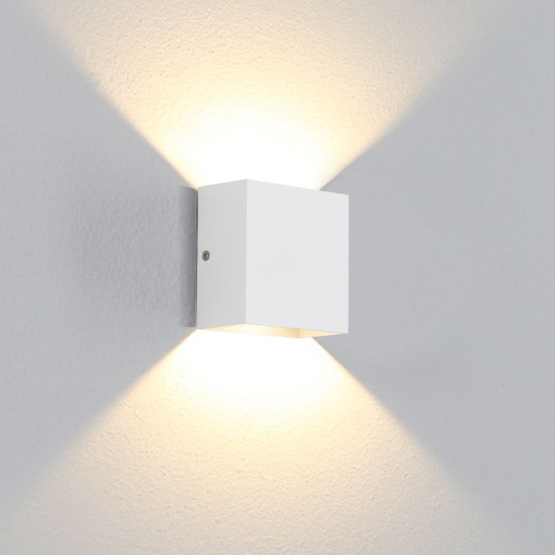 Nordic Minimalism Square Led Wall Light Frosted Aluminiumlegierung Mini -Wandlampe für Schlafzimmer