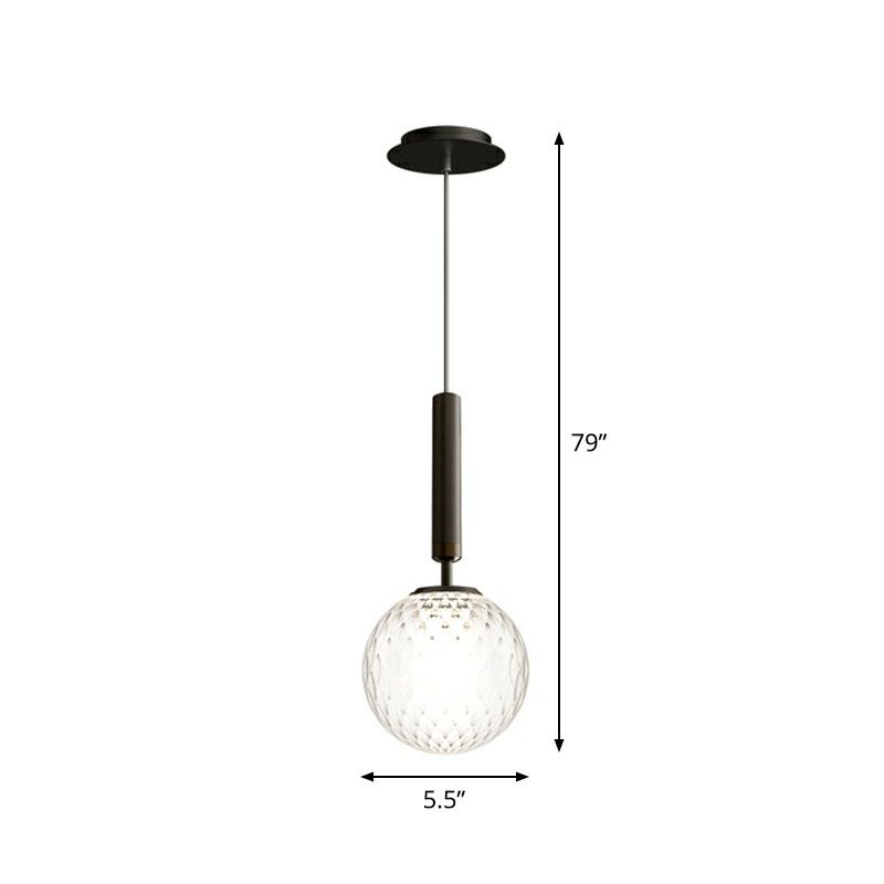 Postmoderne stijl bal hanglamp lichtglas 1 lamp slaapkamer gesuspendeerd verlichtingsarmatuur