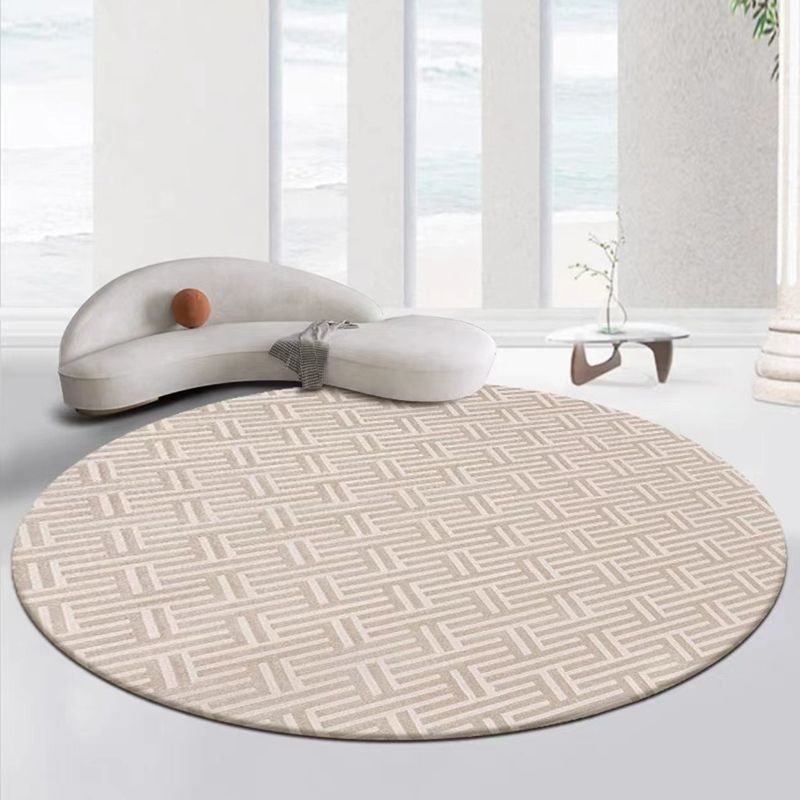 Gray Modern Rug Polyester Graphic Indoor Rug Non-Slip Backing Rug for Home Decor