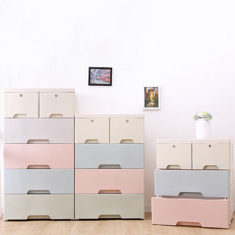 Non-Hanging Armoire with Drawer Plastic Storage Cabinet with Legs