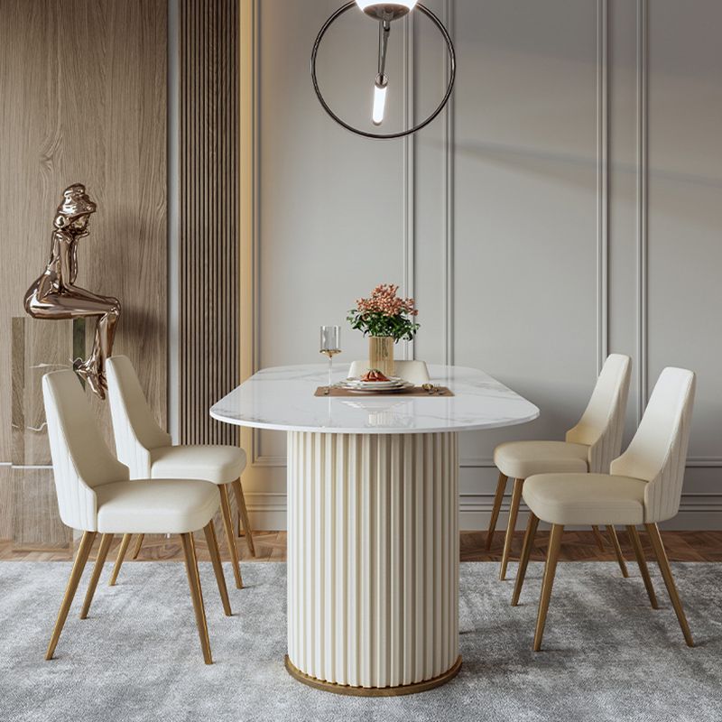 Table de salle à manger ovale de luxe traditionnelle