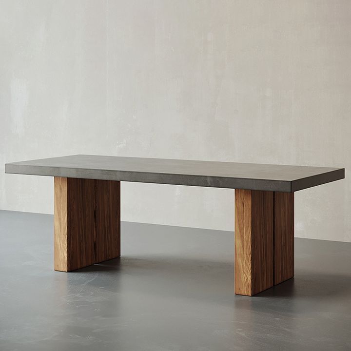 Modern 1/5 Pieces Dining Set Rectangle Pine Wood Dining Table for Living Room