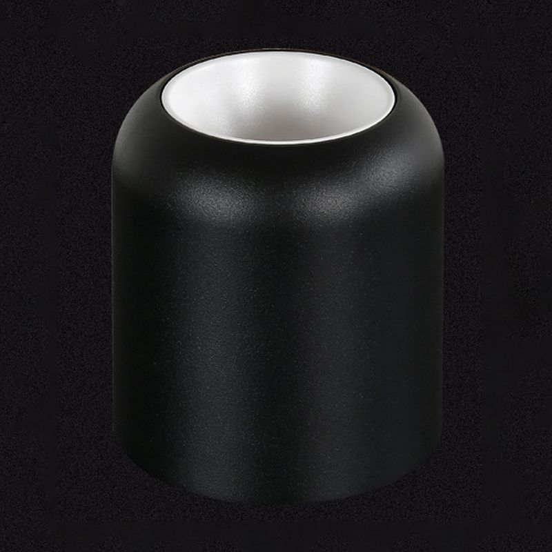 Lámpara de techo LED con forma de cilindro, montaje empotrado de 1 luz de aluminio moderno para hotel de pasillo