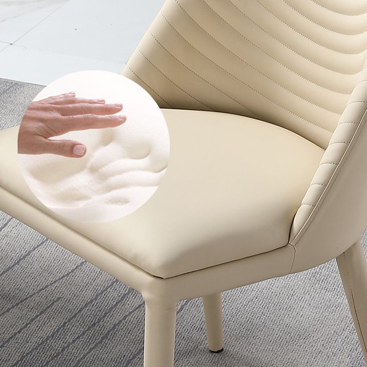 Upholstered Dining Side Chair Faux Leather Dining Accent Chair
