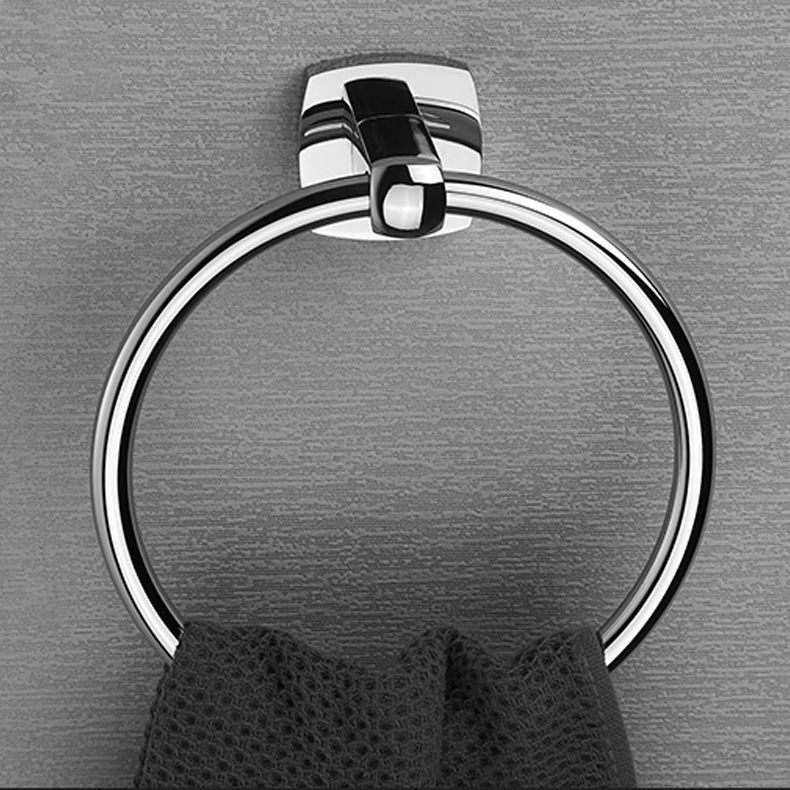 Polished Chrome Modernism Bathroom Accessory Set Bath Shelf/ Towel Bar/Robe Hooks Included