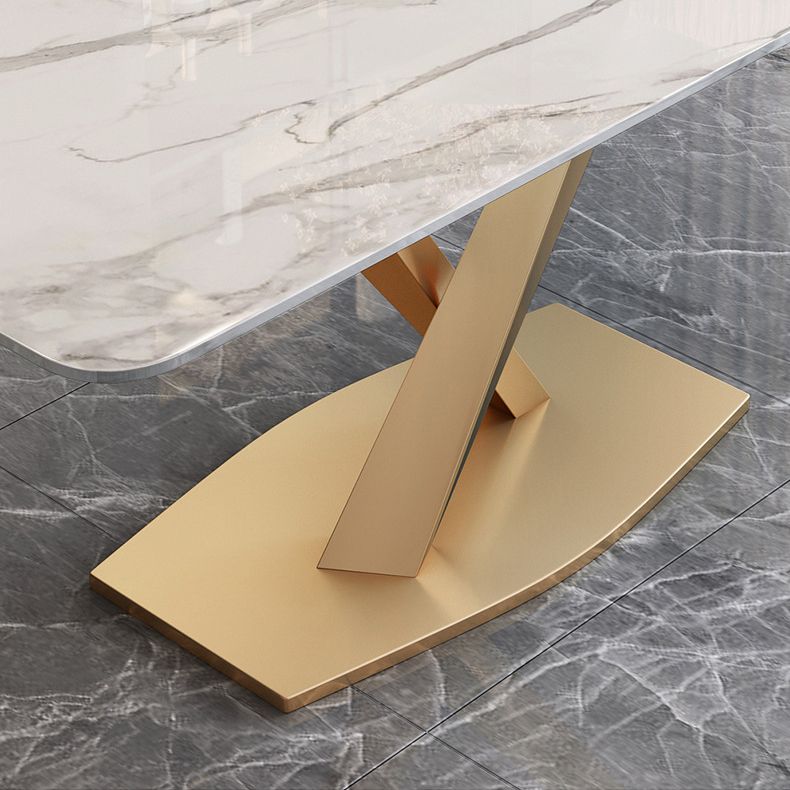 Nordic 1/5/7 Pieces Dining Set Rectangle Stone Dining Table Set for Living Room