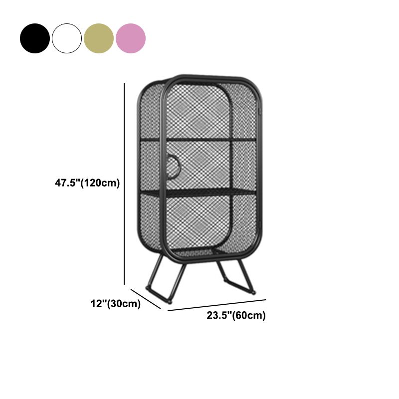 Scandinavian Vertical Standard Bookcase Iron Bookcase with Door