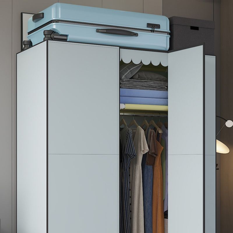 Metal Frame Wardrobe Cabinet Contemporary Style Wardrobe for Home