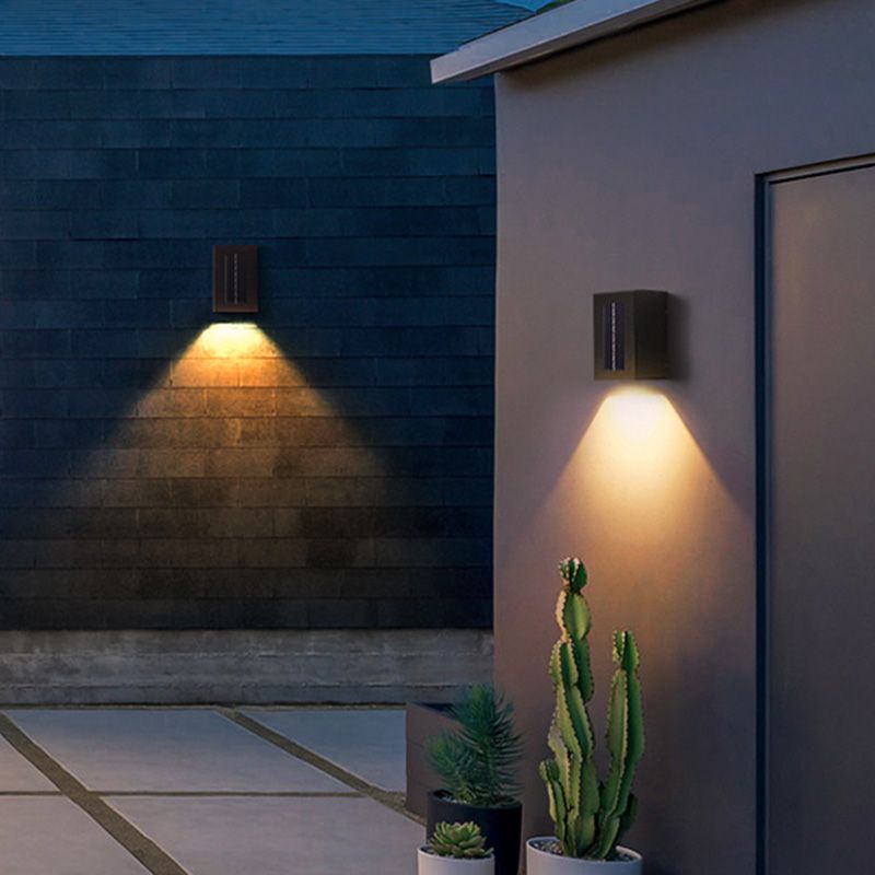 Contemporary Metal Rectangular Wall Sconce Led Wall-washer Light for Outdoor