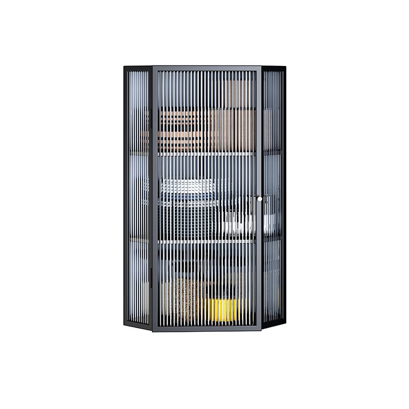 Modern Curio Cabinet Metal Wall Mounted Buffet Cabinet for Dining Room