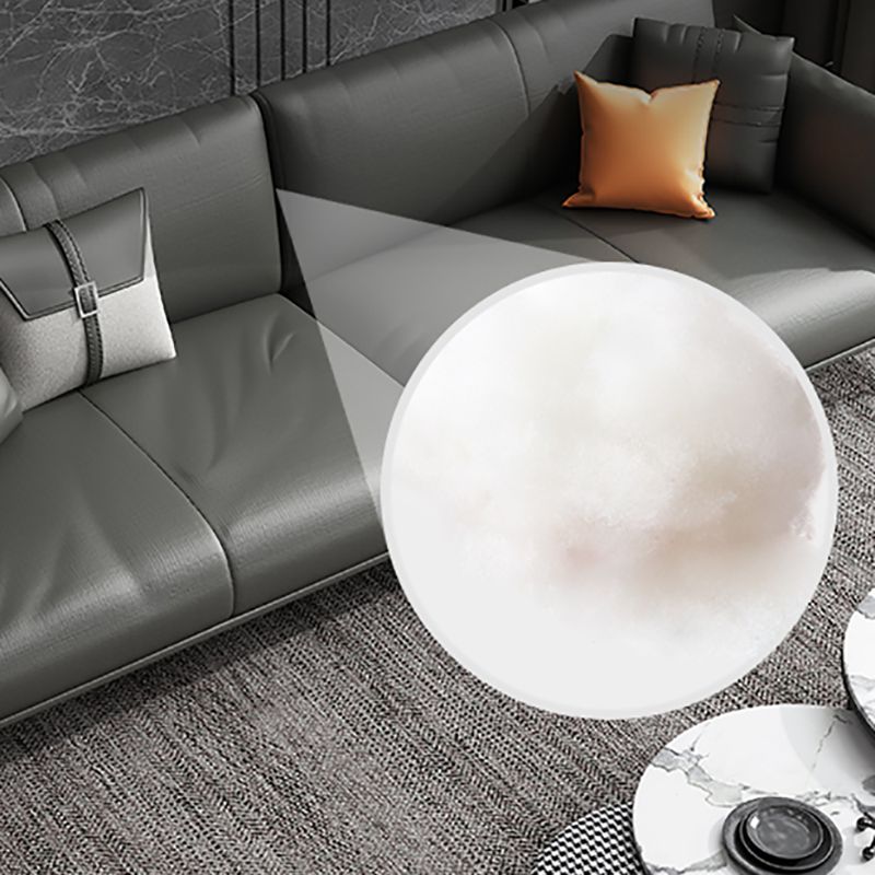 Black Industrial Sofa with Bolster Pillows 31.5"High Square Arm Sofa