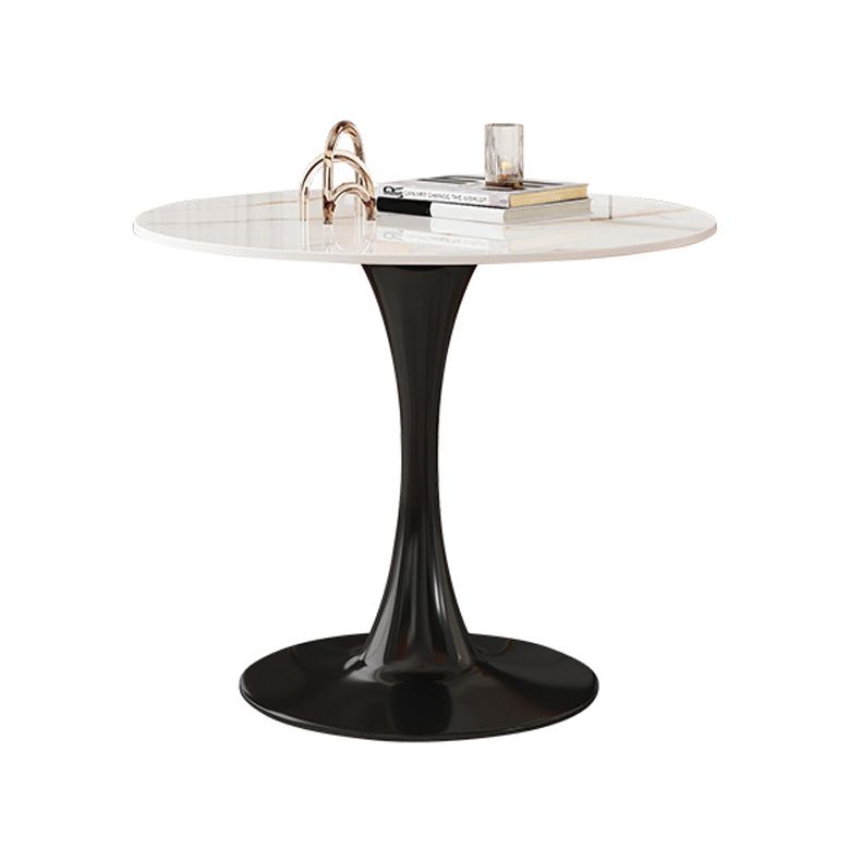 Traditional Luxury Style Dining Table Round Sintered Stone Table for Dining Room