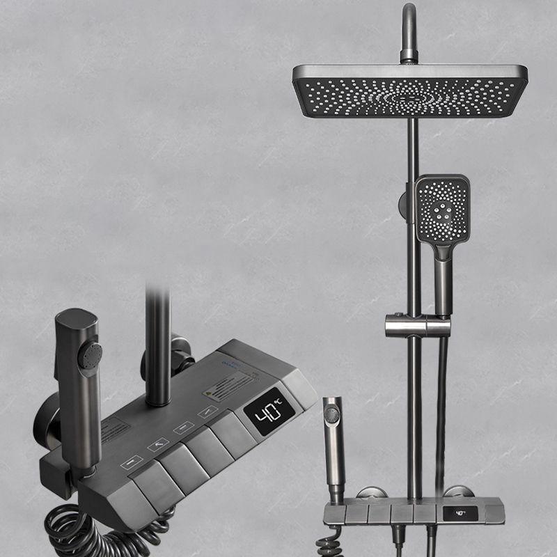 Modern Style Shower System Spot Resist Wall Mounted Rain Shower System