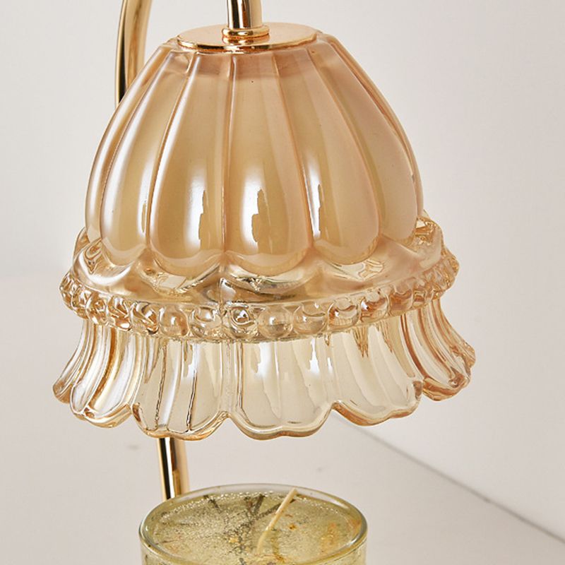 Gold Table Lamp Aromatherapy Melting Wax Desk Lamp for Bedroom (Without Aromatherapy)