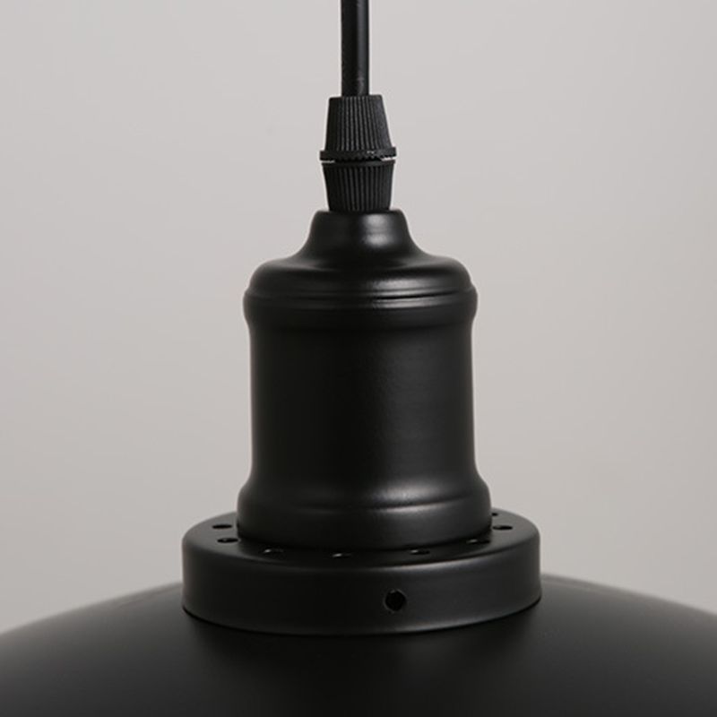 Lámpara colgante de cúpula de hierro de lámpara de colgante retro industrial con sombra de hierro