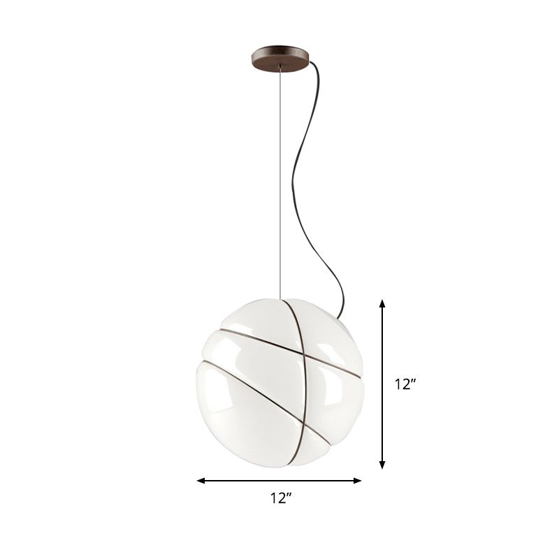 Global Ceiling Light Modernist White Glass 1 Bulb Dining Room Pendant Lighting