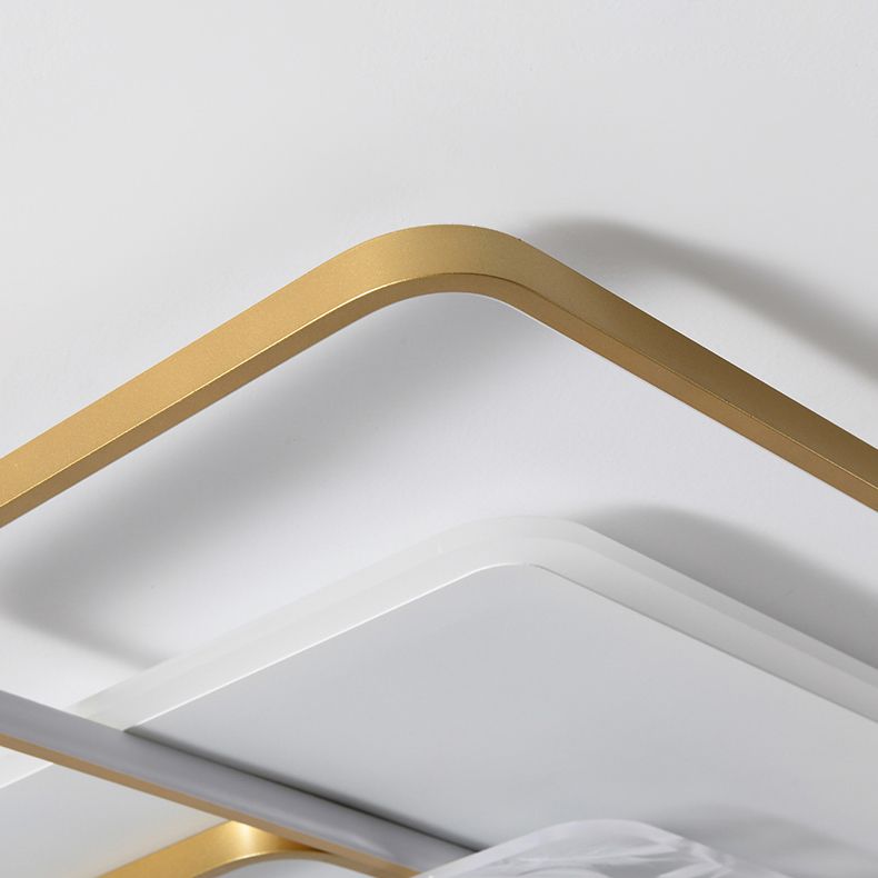 Gouden geometrie LED-plafondlamp Veerpatroon Eigentijds inbouwlicht