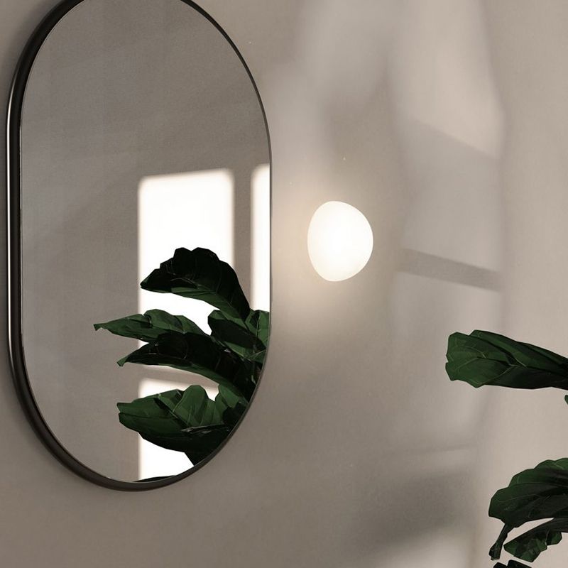 Modern White Wall Lamp Glass Wall Sconce Lighting for Bedroom