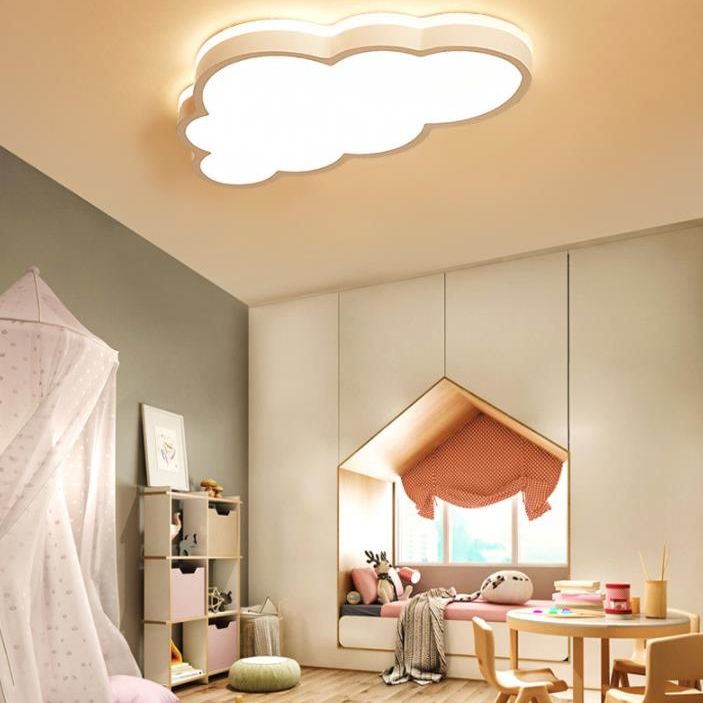 Scandinavische stijl metalen inbouw plafondlamp wolkvorm LED inbouwverlichting voor kinderslaapkamer