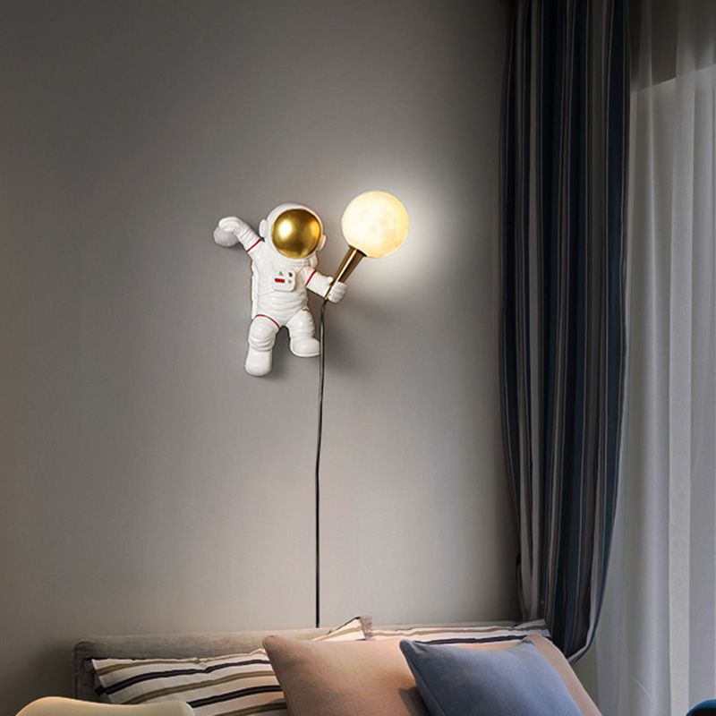 Minimalismo moderno Disparo de pared doméstica con sombra blanca para la habitación de los niños del dormitorio