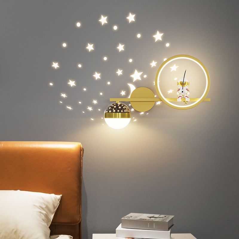 Children LED Wall Mount Light Cartoon Wall Light with Acrylic Shade for Bedroom