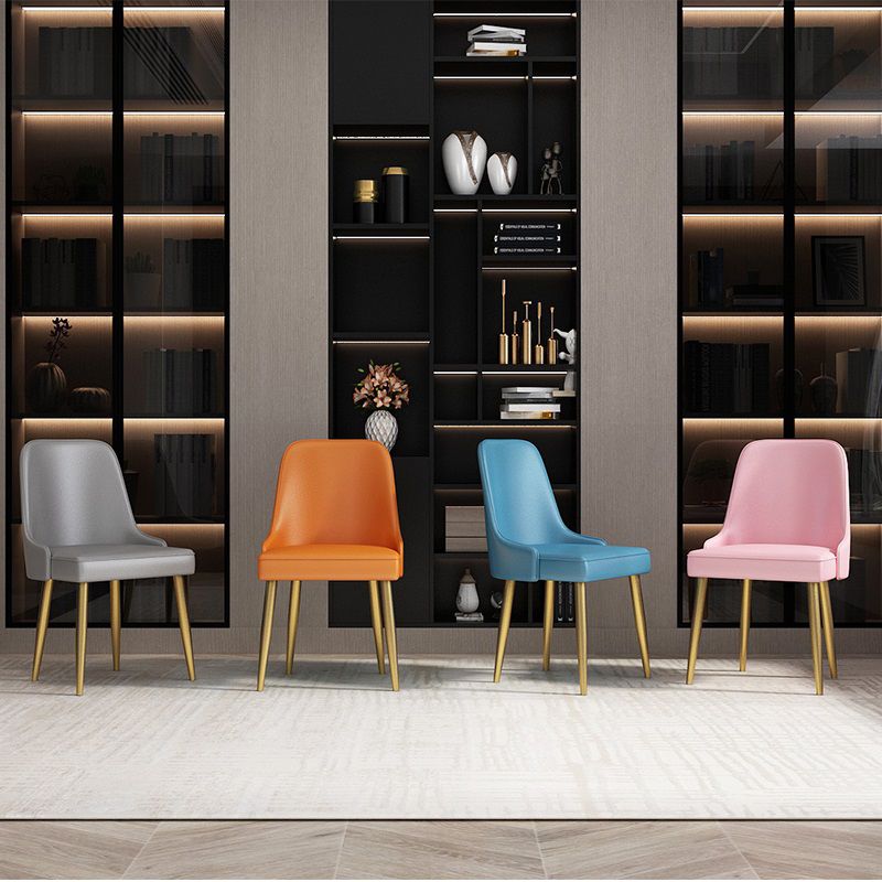 Sedie da pranzo in stile glam da cucina sedia a bracciole con gambe metalliche