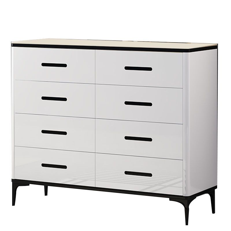 Contemporary Storage Chest Bedroom Stone Chest with Black Legs