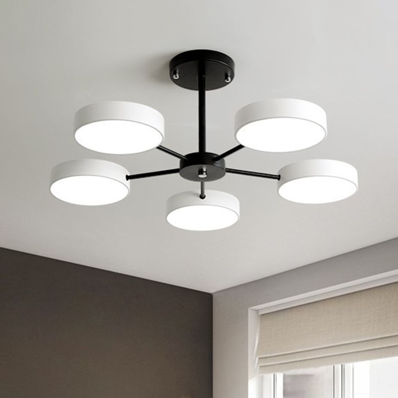 Round Chandelier Lighting Ultra-Contemporary Acrylic Hanging Light Fixtures for Restaurant