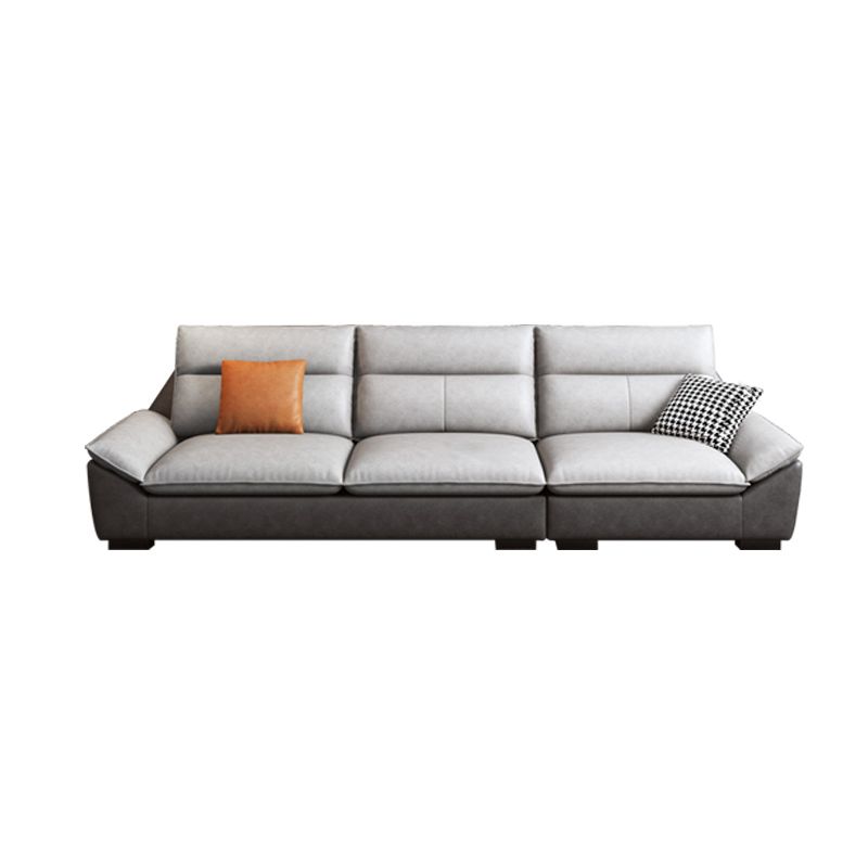 Flared Arm Sofa in White Stain/Water Resistant Sofa & Chaise
