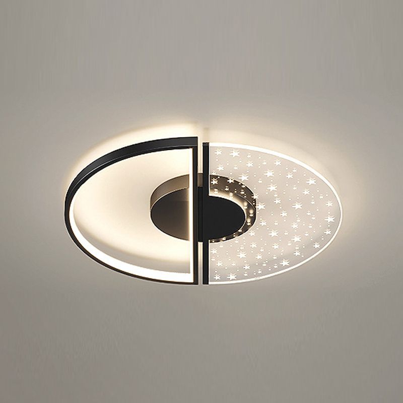 Cirkelvormige plafondlamp in Scandinavische stijl, metalen LED-slaapkamer, plafondgemonteerde lichtarmatuur