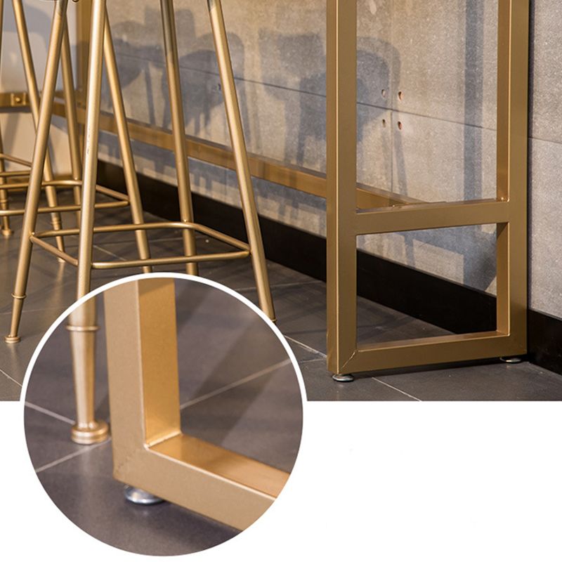 Modern Bar-Height Table Faux Marble Top Bistro Table for Patio Use