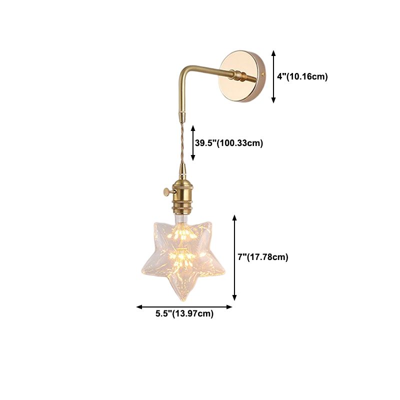 Brass Wall Sconce Nordic Minimalist Style Wall Light Sconces for Bedroom