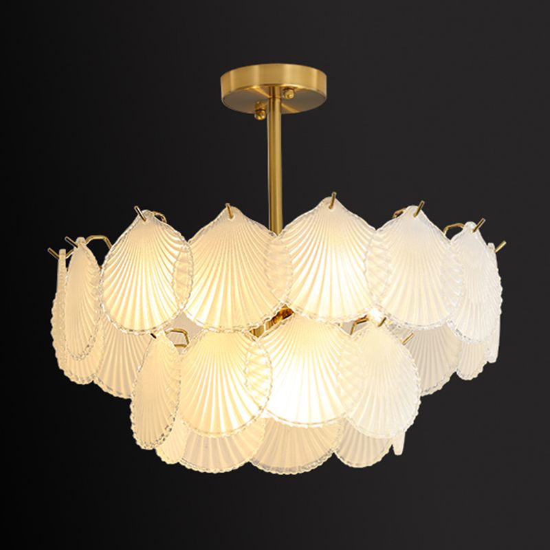 Luces colgantes de forma única luces de lámpara de vidrio de estilo moderno en oro