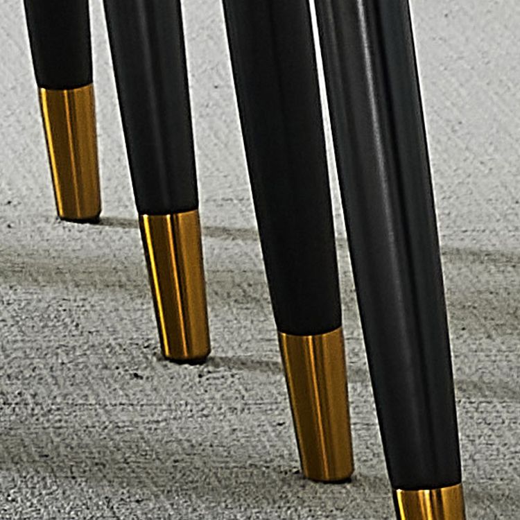 Silla lateral de comedor de cuero de diseño escandinavo Sillas laterales con brazo trasero sólido