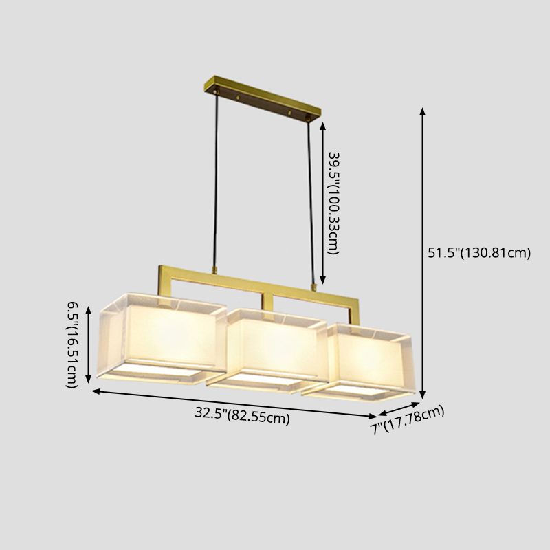 Modern Kitchen Island Lighting Cube Island Lighting Metal 3 Light Island Lights