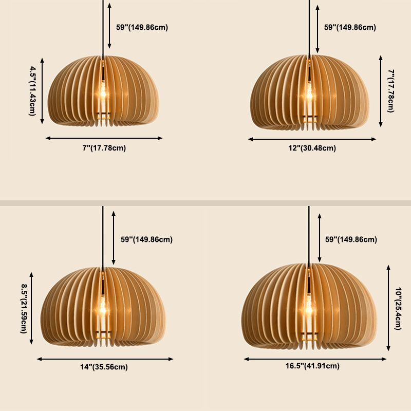1 Luce a sospensione lampadario leggero con luce in legno di legno semplice moderno luce appesa al coperto